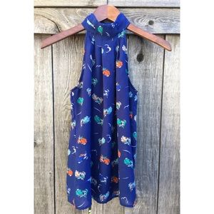 Le Chateau Vespa Sleeveless Turtleneck Blouse XS